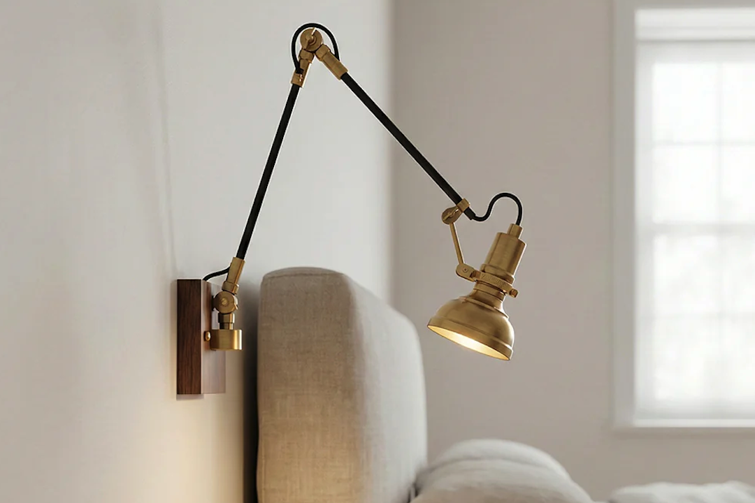 Enhance Your Bedside Reading with an Adjustable Swing Arm Wall Lamp