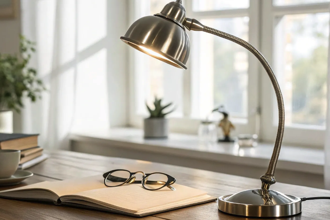 Illuminate Your Workspace with an Adjustable Swing-Arm Desk Lamp