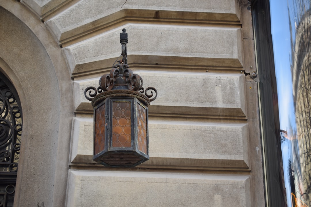 Stained Glass Mediterranean Corridor Wall Lamp
